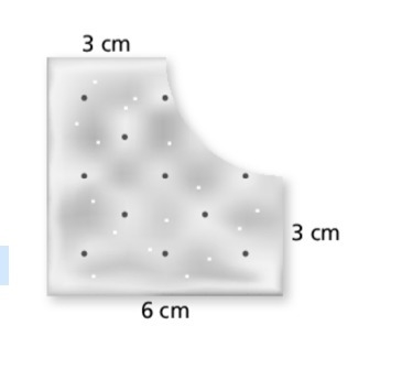 You take a bite out of a square cracker. The shape of the bite is a quarter circle-example-1