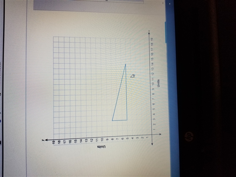 What is the area of the triangle in this coordinate plane? A. 9.0 B. 14.0 C. 16.5 D-example-1