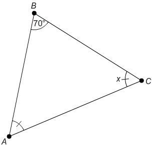 What is the value of x? x = 55° x = 60° x = 70° x = 110°-example-1