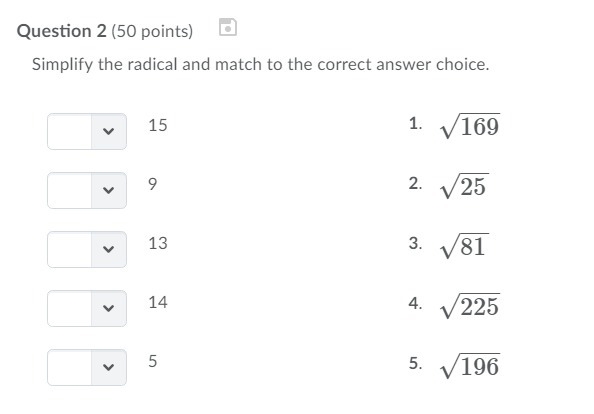 Simplify the radical and match to the correct answer choice.-example-1