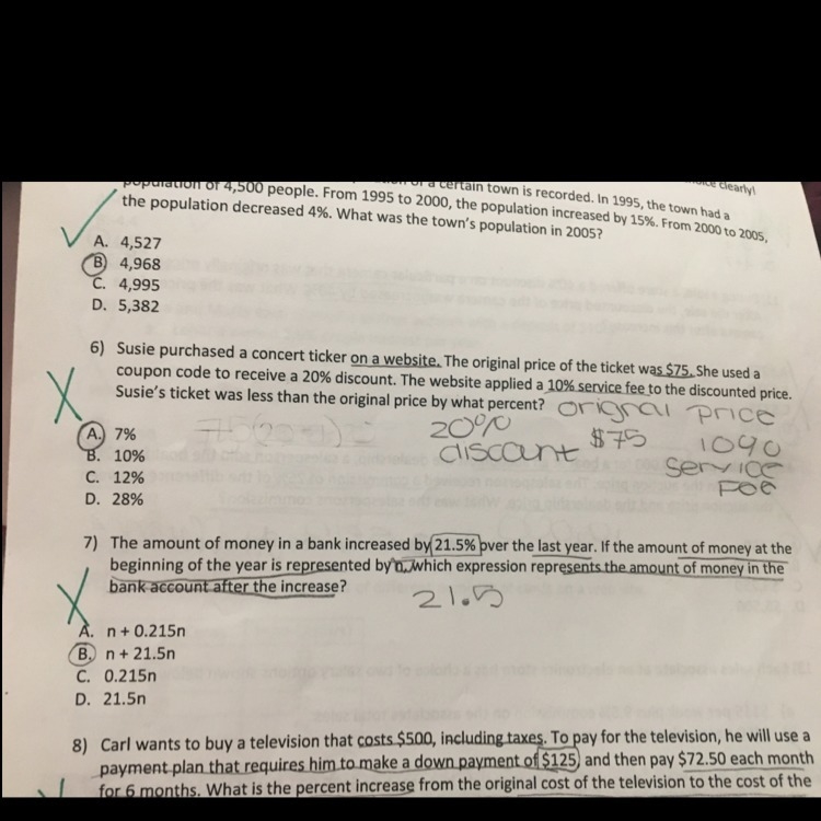 Need help with 6 and 7 and please show work-example-1