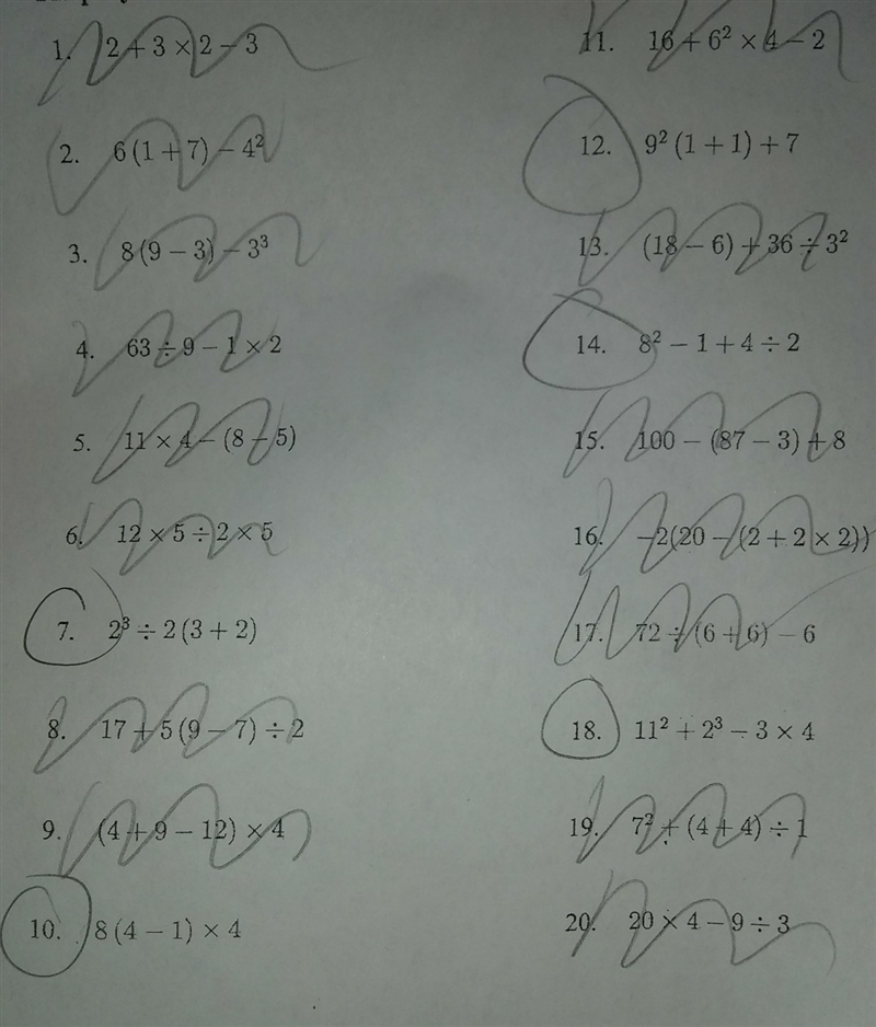 I need to simplify the circled questions and explain how I got my answers.-example-1