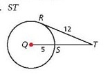 Find the length of ST.-example-1