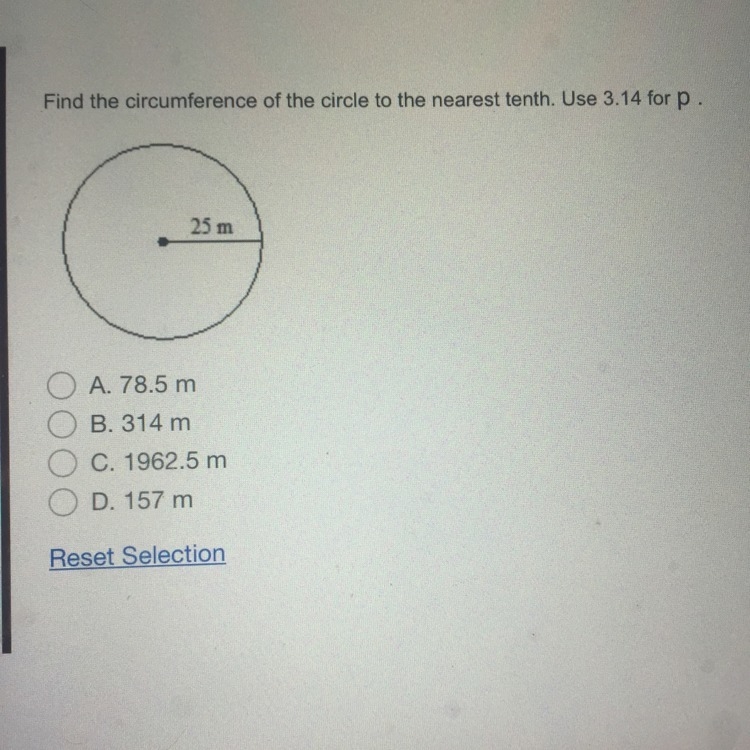 Find the circumference of the circle of the nearest tenth.-example-1