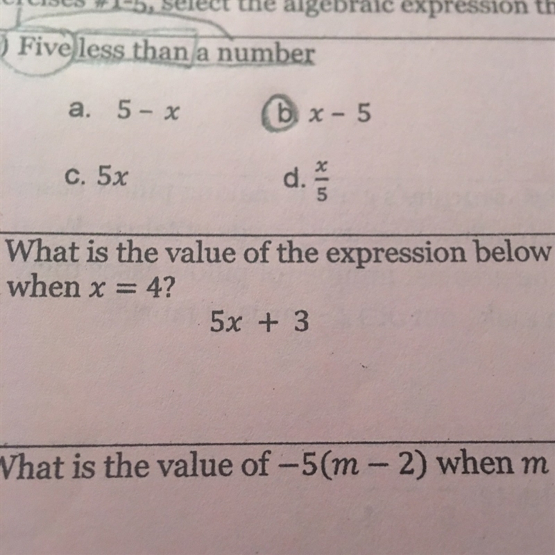 What is the value of the expression below when x = 4-example-1