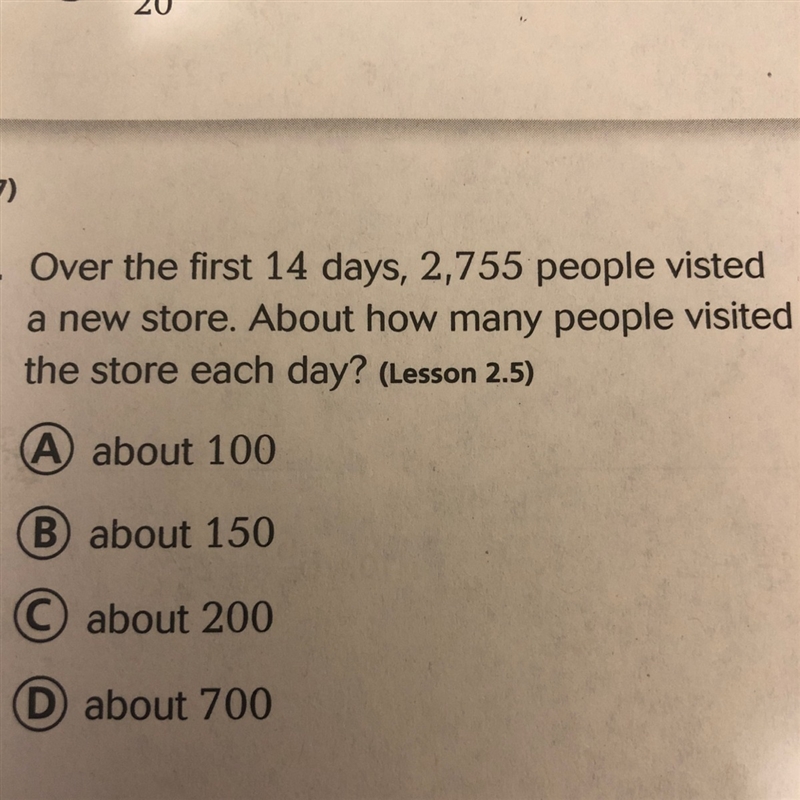 Over the first 14 days, 2,755 people visited a new store about how many people visited-example-1