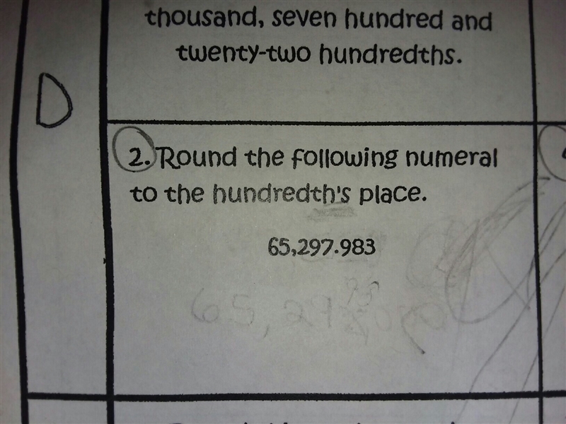 Round the following numeral to the hundredths place 65,297.983-example-1