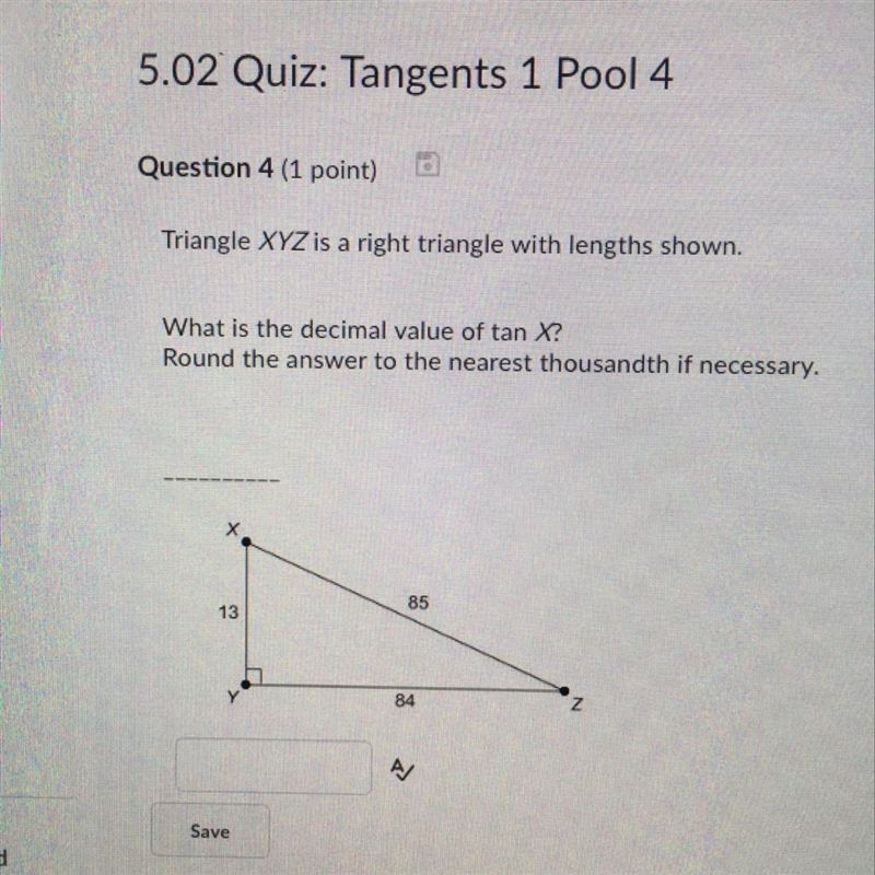 What is the decimal value of tan X?-example-1