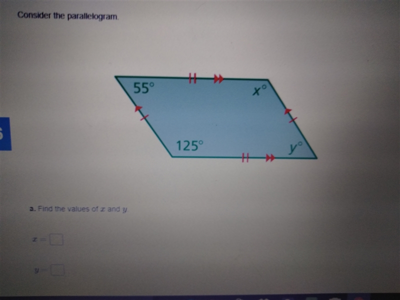 Consider the parallelogram.-example-1