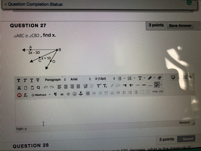 Find x for equation 10 points-example-1