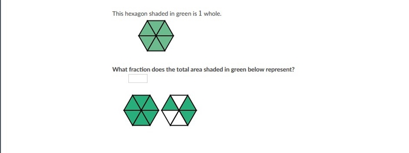 What fraction does the total area shaded in green below represent?-example-1