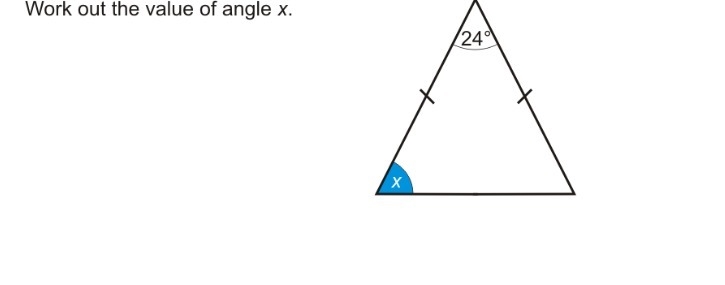 How would I work out the value of 'x'?-example-1