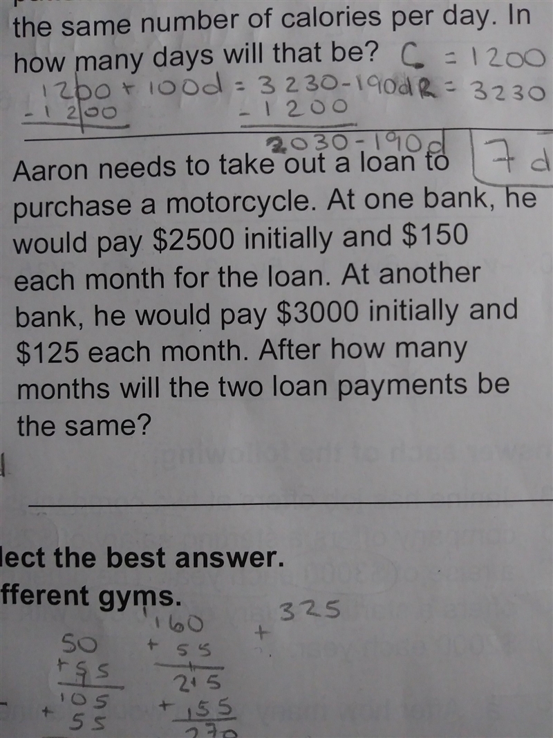 Aaron needs to take out a loan to purchase a motorcycle. At one bank, he would pay-example-1