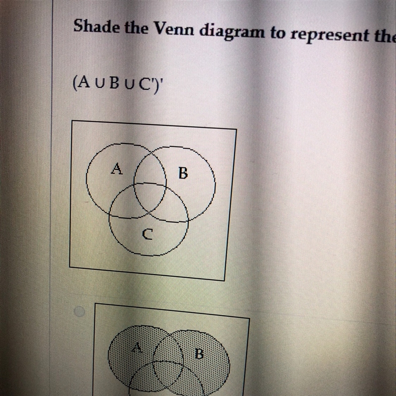 Shade the cenn diagram to represent the set-example-1