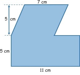 Find the area of this figure. A = ? cm2 (Hint: Area of a parallelogram = base × height-example-1