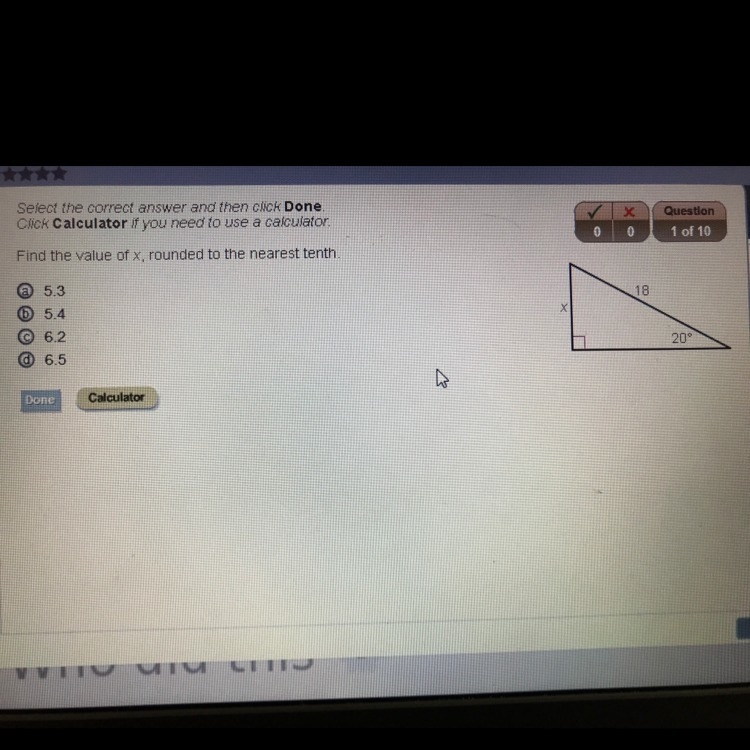 Find the value of x, rounded to the nearest tenth. Need help..-example-1