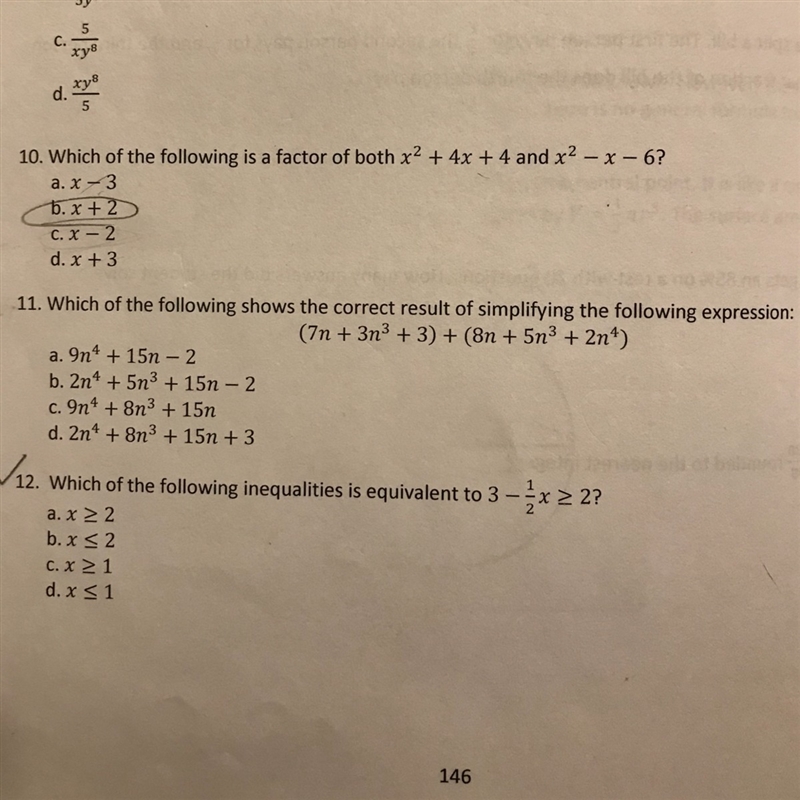 How do I solve #11. ?-example-1