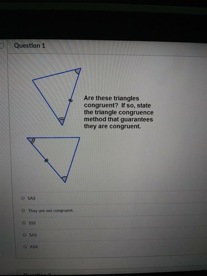 Are these triangles congruent if so which method?-example-1