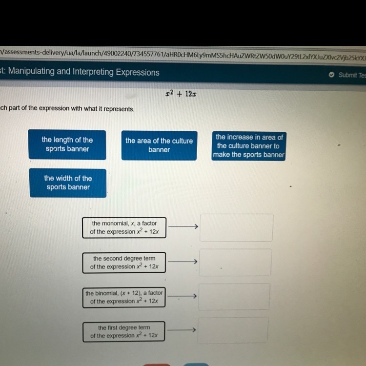 Match each part of the expression with what it represents-example-1