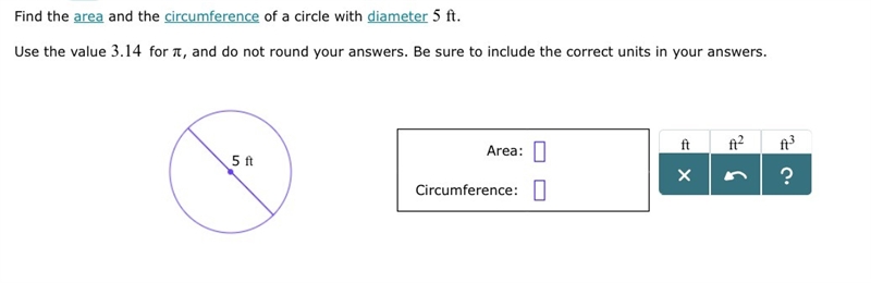 Help with the area and circumference of a circle-example-1