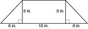 What is the area of the trapezoid? Enter your answer in the box. [ in] and two at-example-1