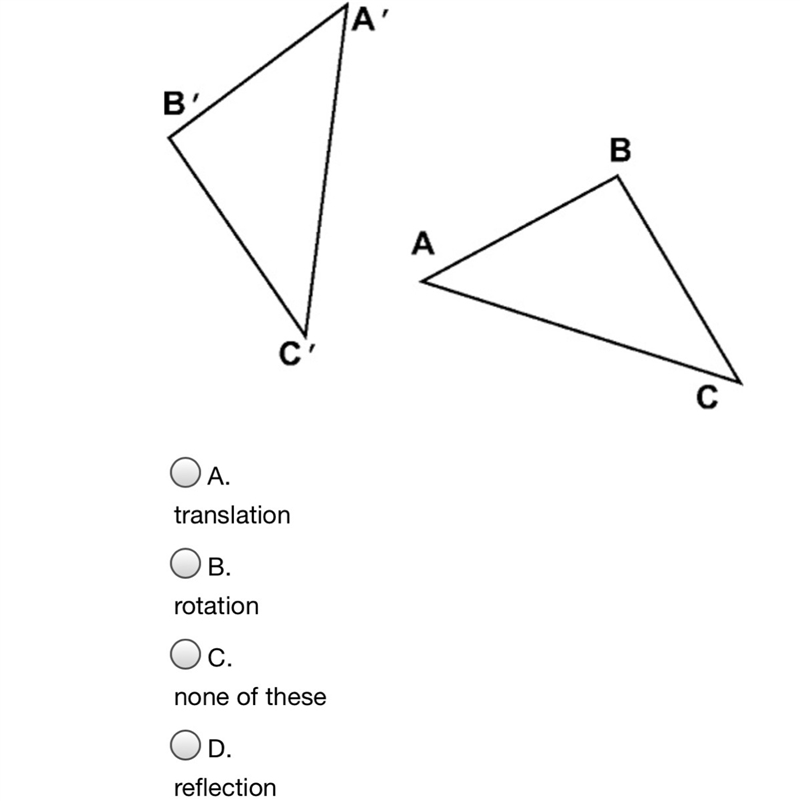 The question says determine what type of transformation is represented-example-1