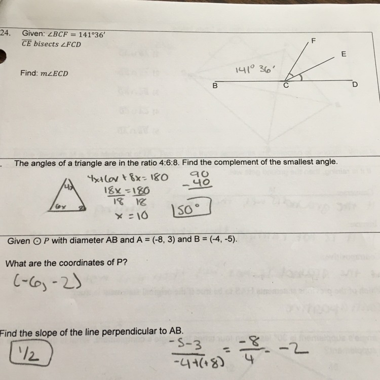 20 POINTS The answer key says the answer to this question is 70 degrees. However my-example-1