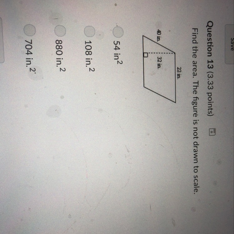 Find the area. The figure is not drawn to scale-example-1