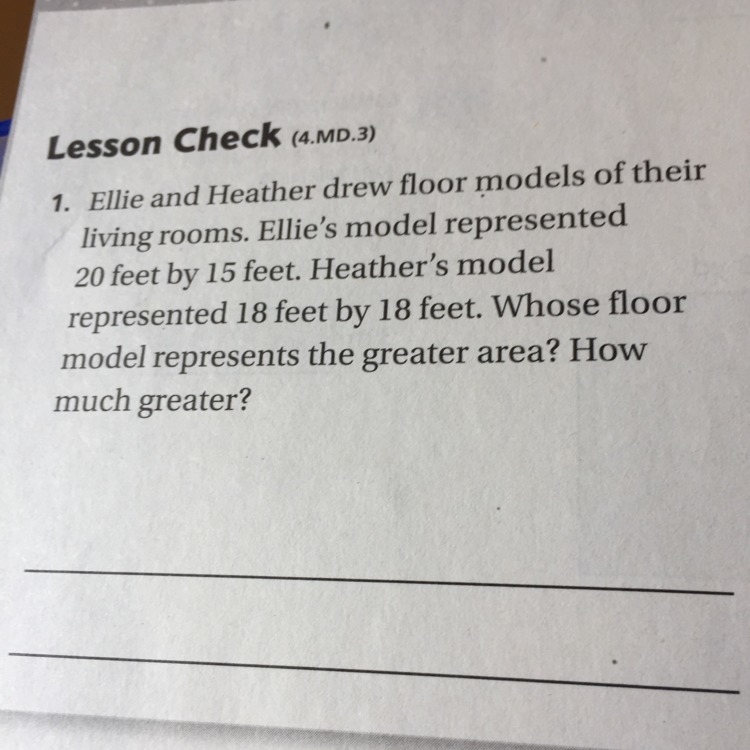 Ellie and heather drew floor models of their living rooms.ellis model reperessented-example-1