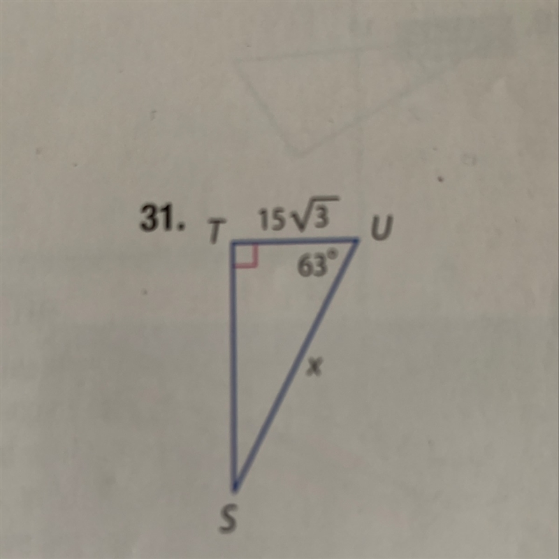 Find x, using SOHCAHTOA?-example-1