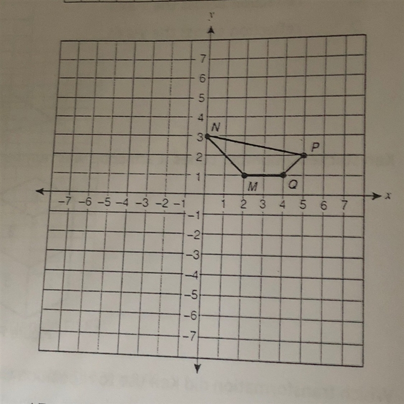 Darien drew a quadrilateral on a coordinate grid. He rotated the figure 180 degrees-example-1