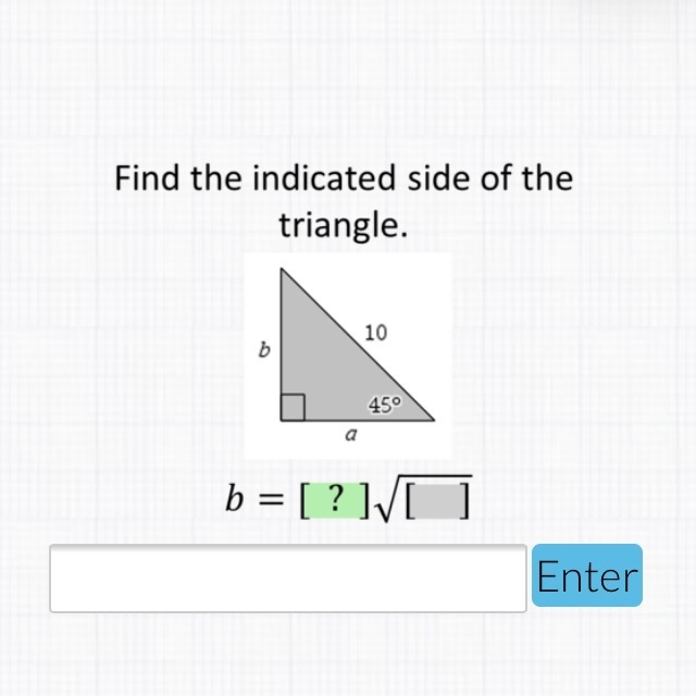 Geometry.Find the indicated side of the triangle. Include a clear answer and description-example-1