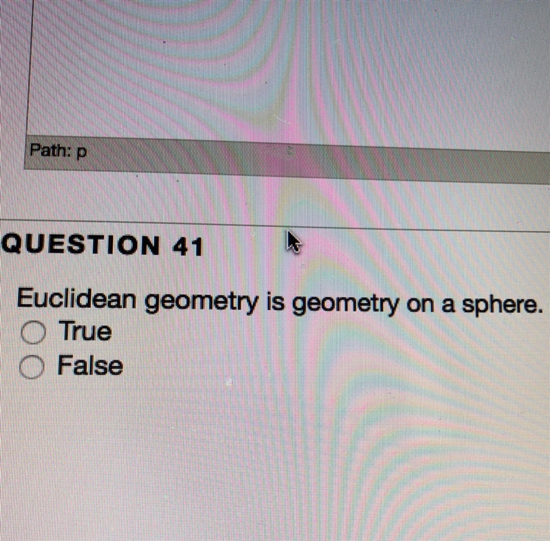 True or false euclidean geometry is geometry on a sphere-example-1