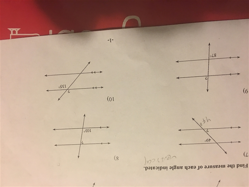 I’m confused on the type of angles these are and how to solve them . (Parallel lines-example-1