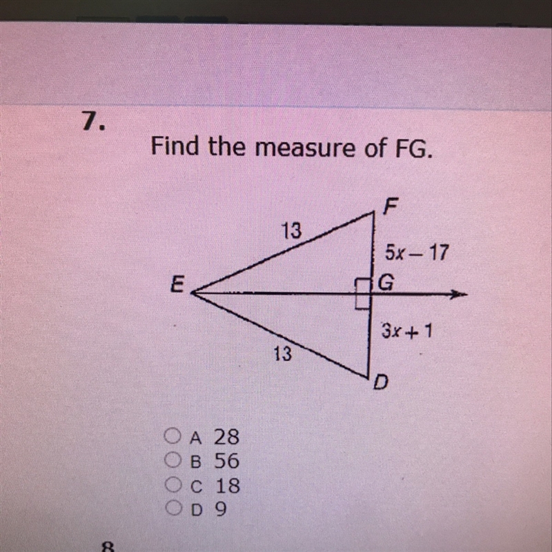 Find the measure of FG.-example-1