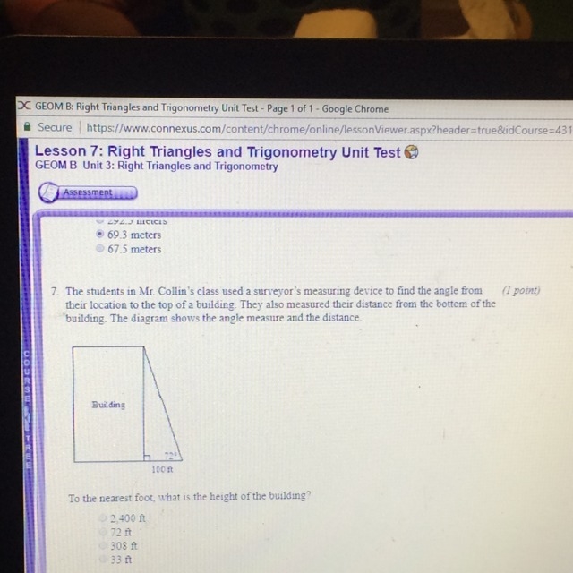 Please help!!!! Question on image and question below. Find the missing value to nearest-example-1