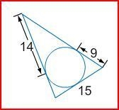 Find the perimeter of the triangle at the right. Assume that the line segments are-example-1