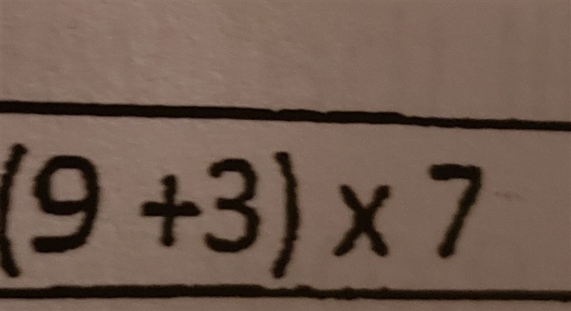 What is (9+3)x7 thank You guys-example-1