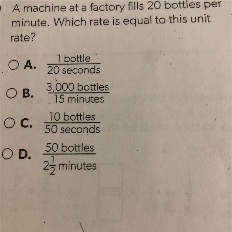 I need to know which rate is equal to this unit rate v-example-1