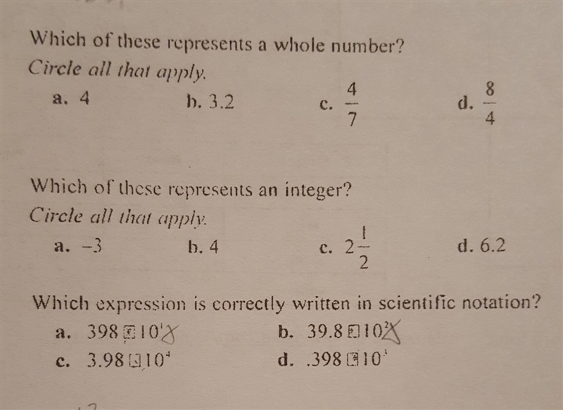 Which of these represents a whole number which of these represents an integer which-example-1