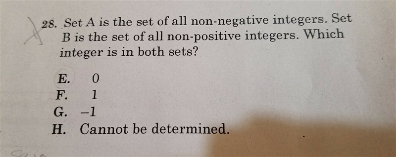 set a is the set of all non negative integers. Set B is the set of all non positive-example-1