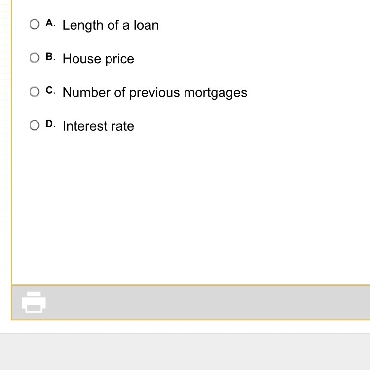 An increase in which of these will decrease a mortgage payment?-example-1