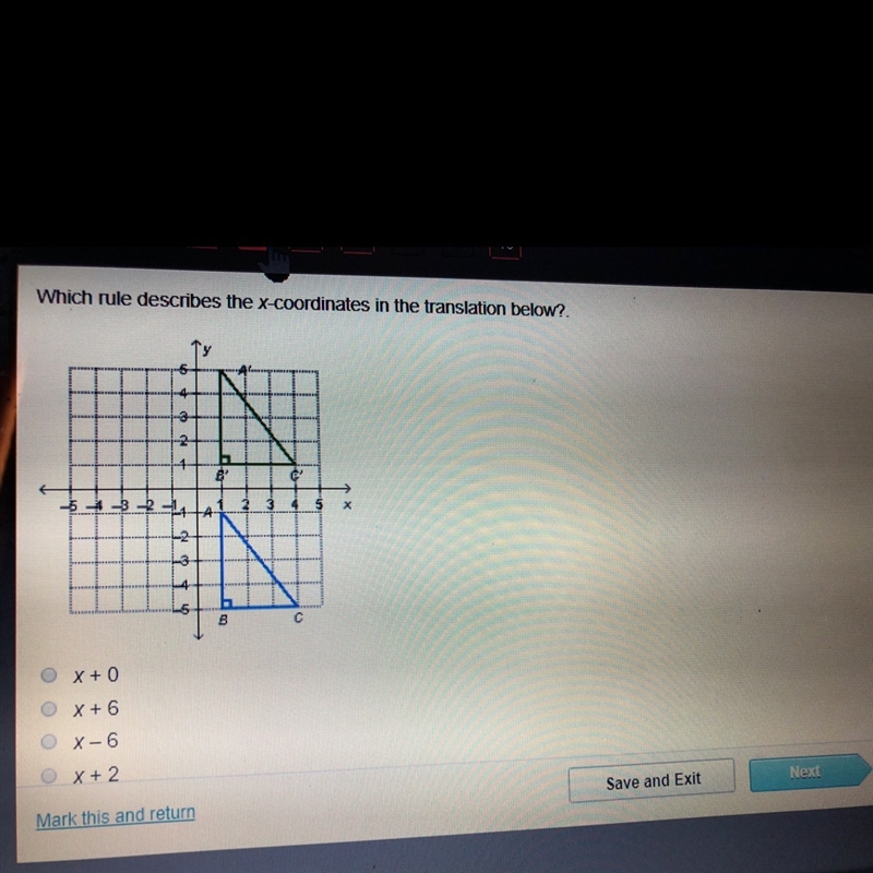 Which coordinates describes the x-coordinates in the translation below ?-example-1