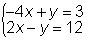 Please help! Given the system of equations. Which of the options represents the resulting-example-1