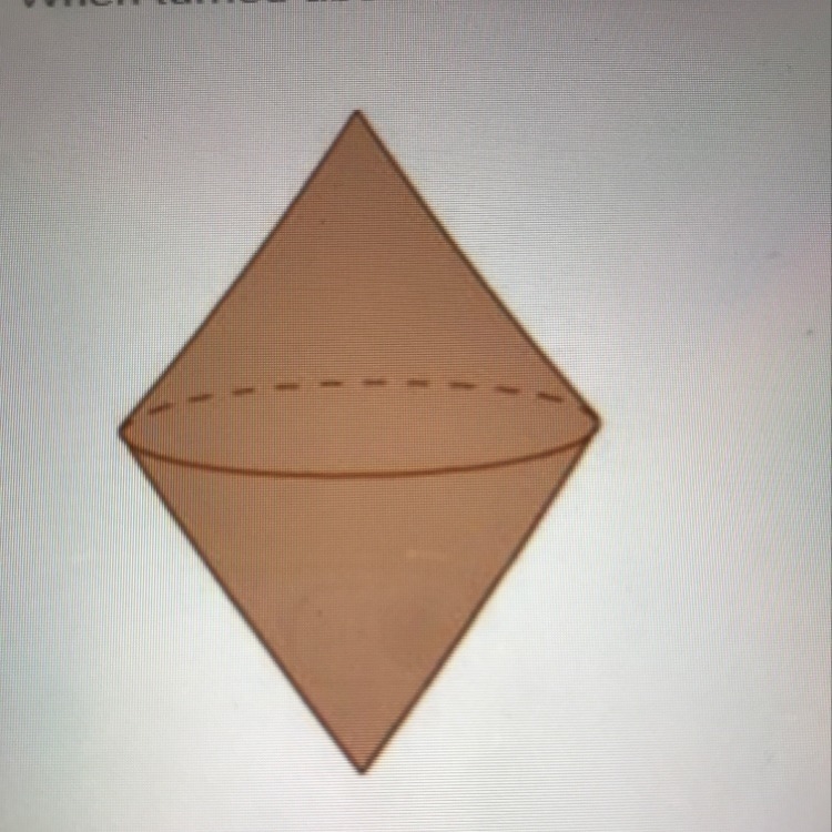 When turned about it’s axis, which shape could have created this three dimensional-example-1