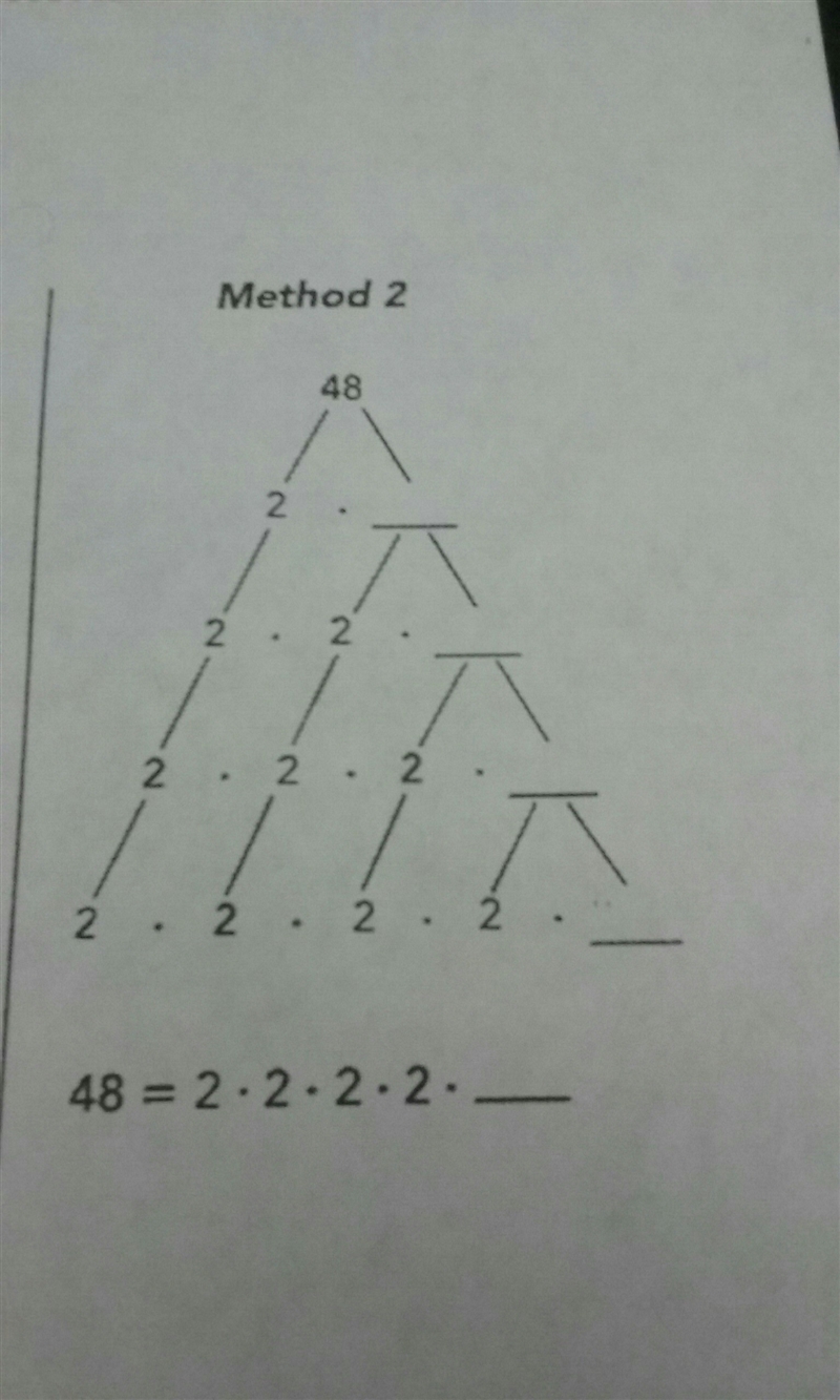 Express 48 as pruduct of its prime factors-example-1