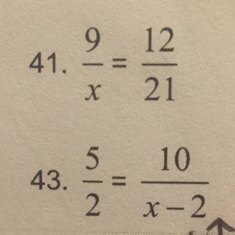 I need help figuring out a way to find x for both-example-1