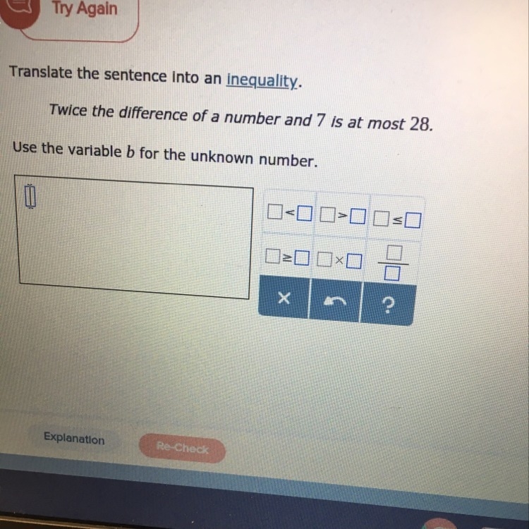 Help translate the sentence to equation-example-1