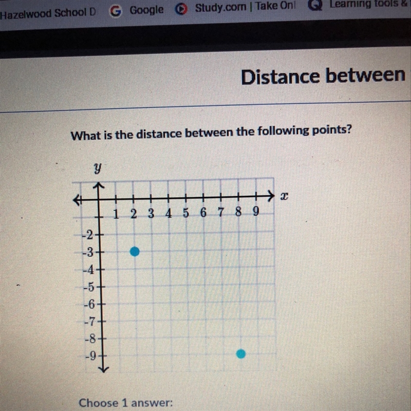 What is the distance between the following points?-example-1