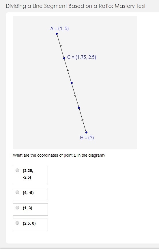 Dividing a Line Segment Based on a RatiON-example-1